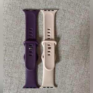 Elegant Purple and Cream Smartwatch Bands